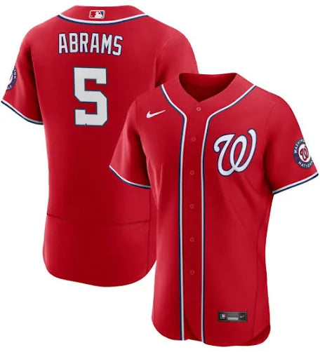 CJ Abrams Washington Nationals red alternate jersey