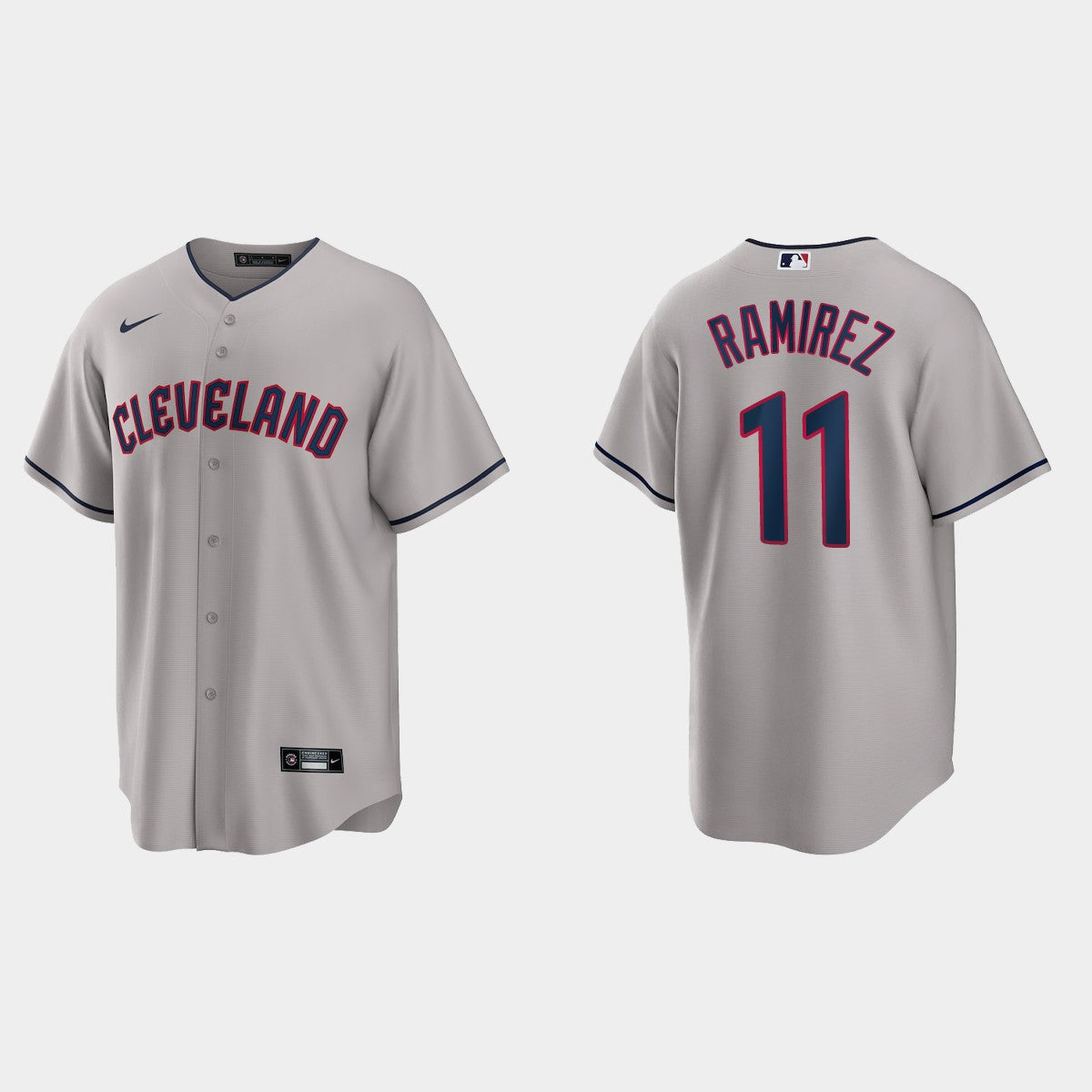 Jose Ramírez Cleveland Guardians road gray jersey