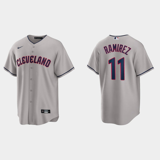 Jose Ramírez Cleveland Guardians road gray jersey