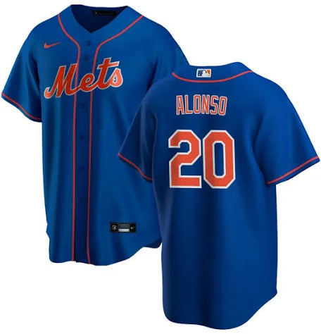 Pete Alonso New York Mets blue alternate jersey