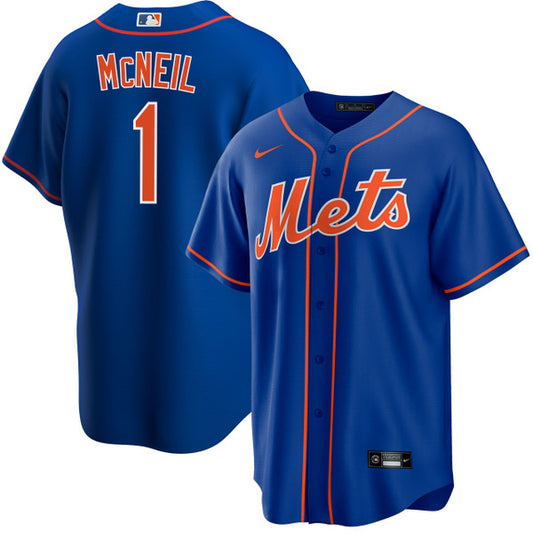 Jeff McNeil New York Mets blue alternate jersey