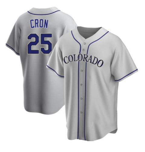 CJ Cron Colorado Rockies road gray jersey