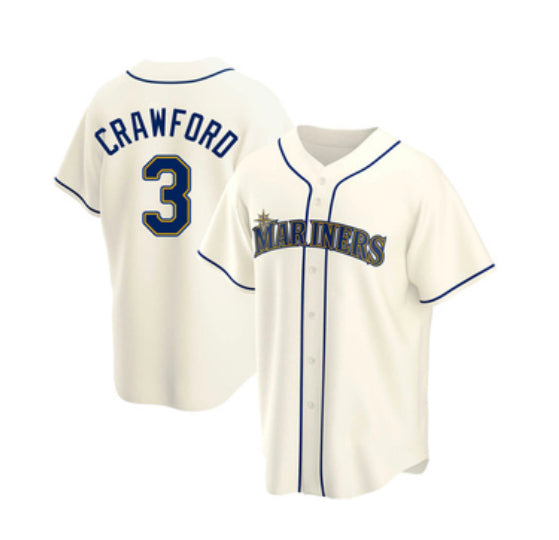 JP Crawford Seattle Mariners home alternate cream white jersey