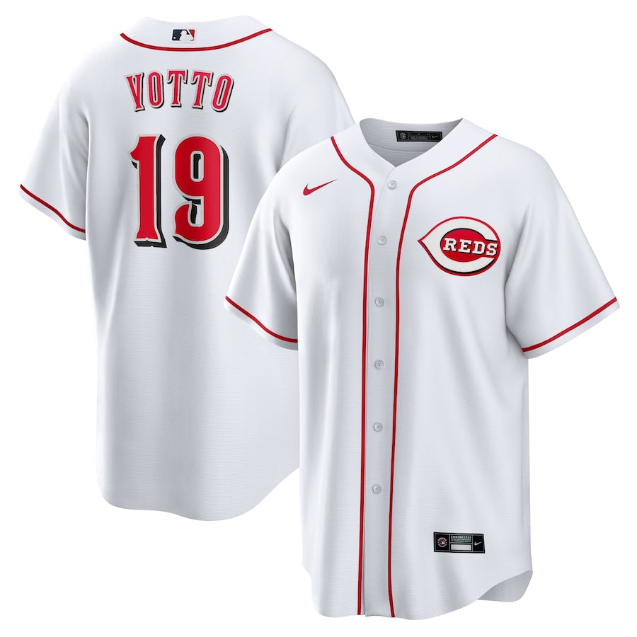 Joey Votto Cincinnati Reds home white jersey