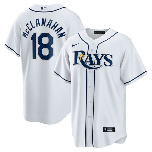 Shane McClanahan Tampa Bay Rays home white jersey