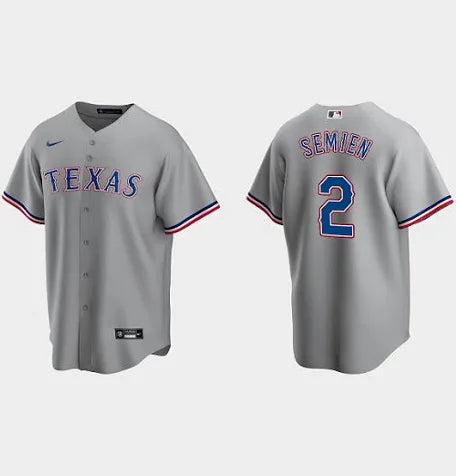 Marcus Semien Texas Rangers road gray jersey