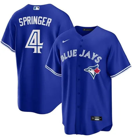 George Springer Toronto Blue Jays road blue jersey