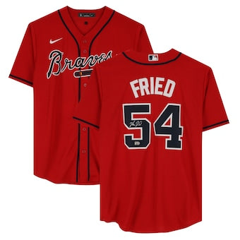 Max Fried Atlanta Braves red alternate jersey