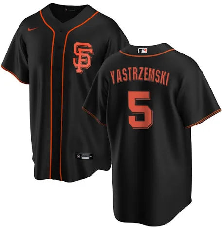 Mike Yastrzemski San Francisco Giants black alternate jersey