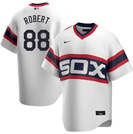 Luis Robert Chicago White Sox white retro jersey