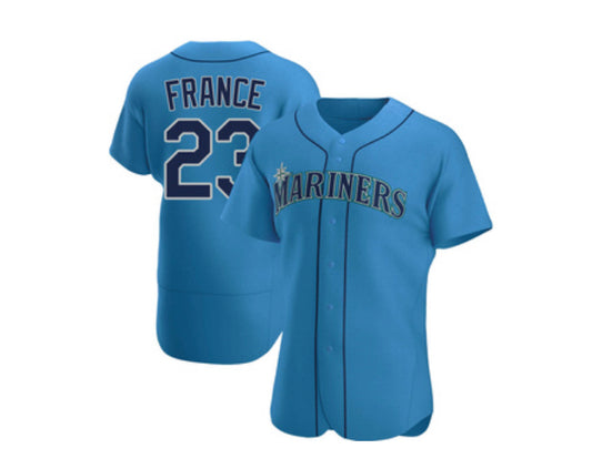 Ty France Seattle Mariners light blue jersey