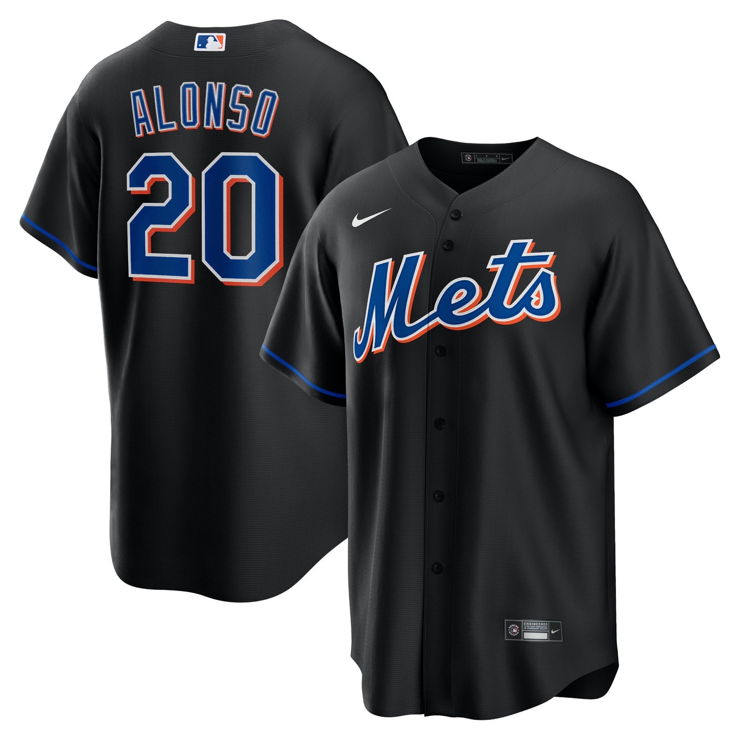 Pete Alonso New York Mets black alternate jersey