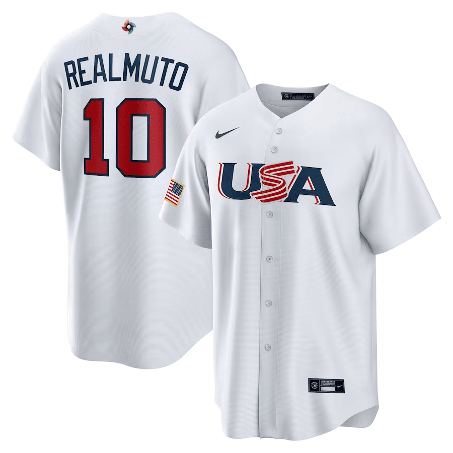 JT Realmuto Team USA white jersey