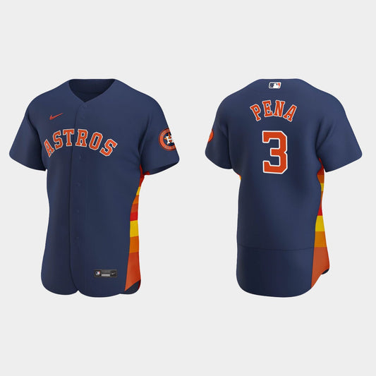 Jeremy Peña Houston Astros navy blue alternate jersey