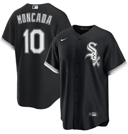 Yoan Moncada Chicago White Sox road black jersey