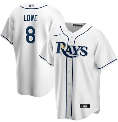 Brandon Lowe Tampa Bay Rays home white jersey