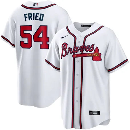 Max Fried Atlanta Braves home white jersey