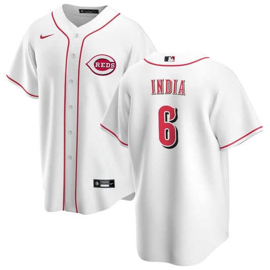 Jonathan India Cincinnati Reds home white jersey