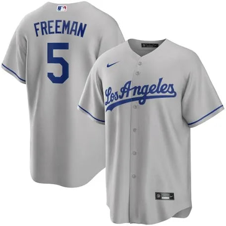 Freddie Freeman Los Angeles Dodgers road gray jersey