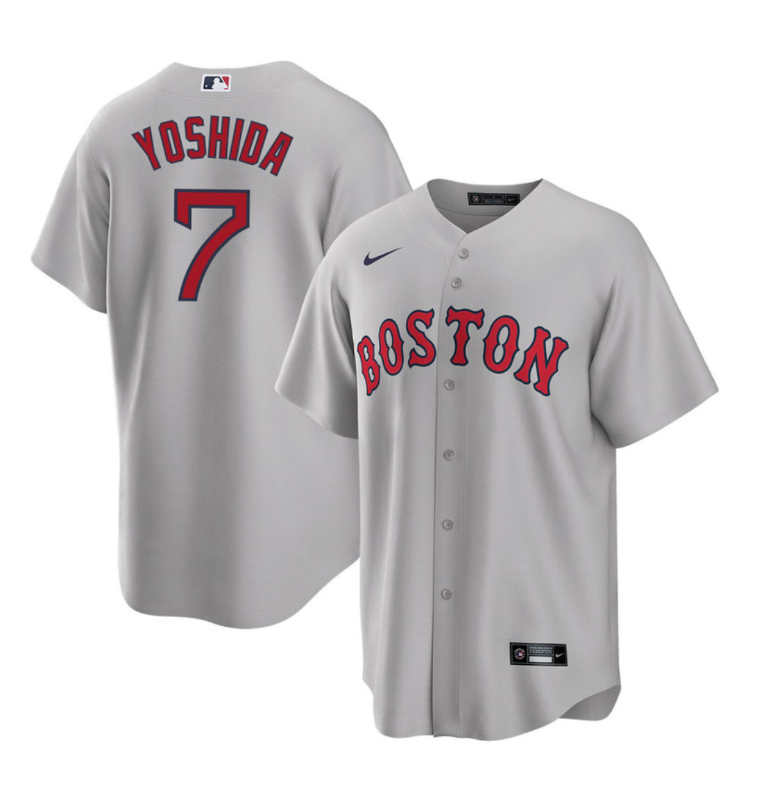 Masataka Yoshida Boston Red Sox road gray jersey