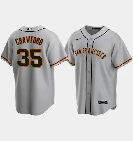 Brandon Crawford San Francisco Giants road gray jersey