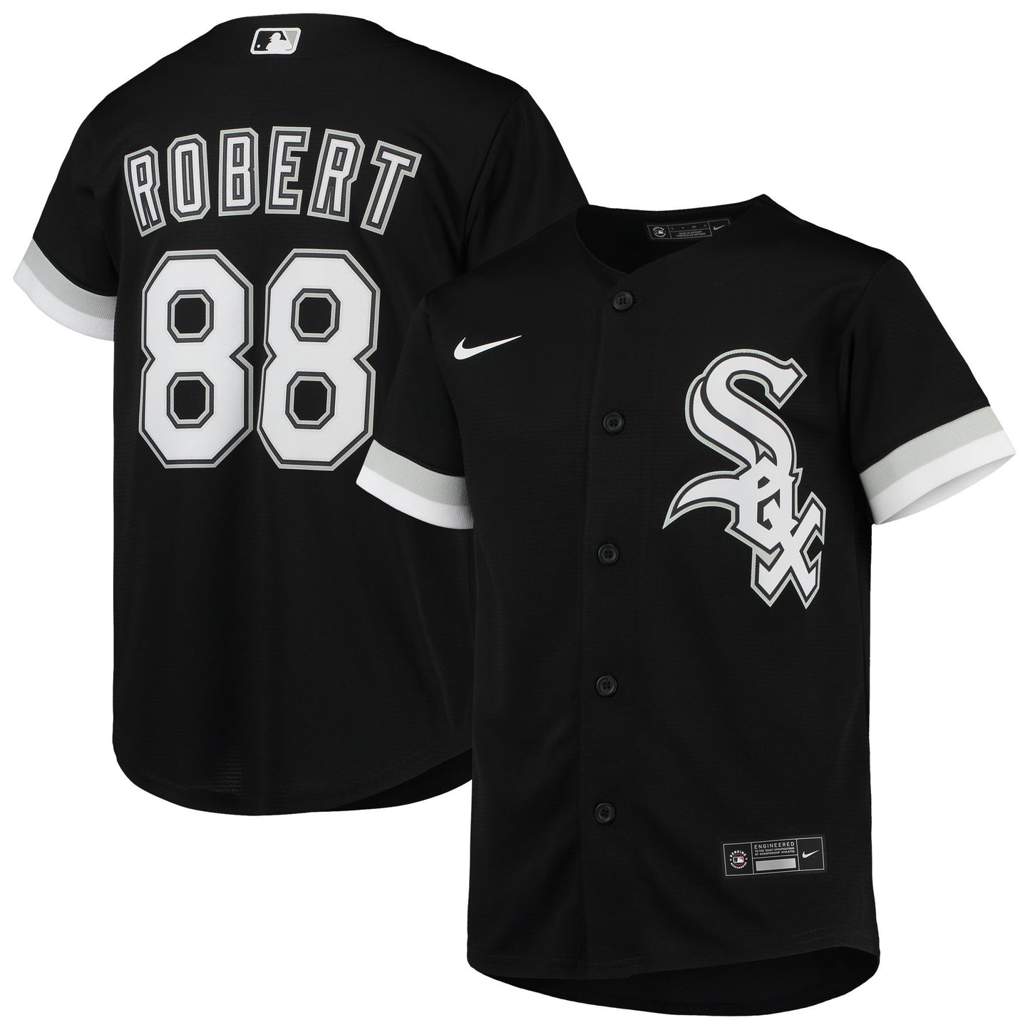 Luis Robert Chicago White Sox road black jersey