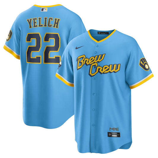 Christian Yelich Milwaukee Brewers city connect jersey