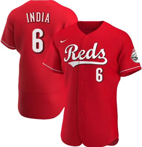 Jonathan India Cincinnati Reds red alternate jersey