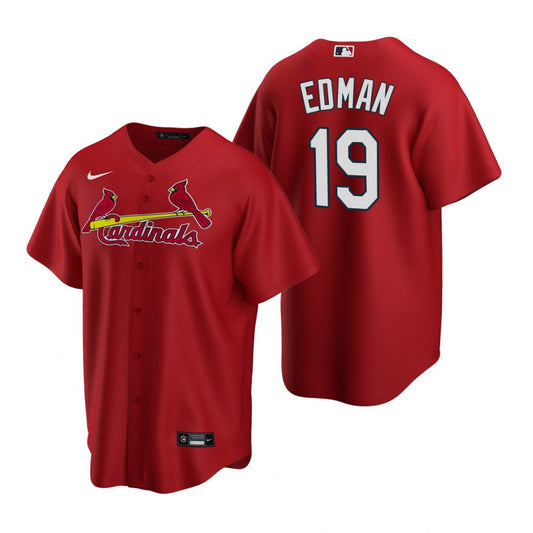 Tommy Edman St. Louis Cardinals red alternate jersey