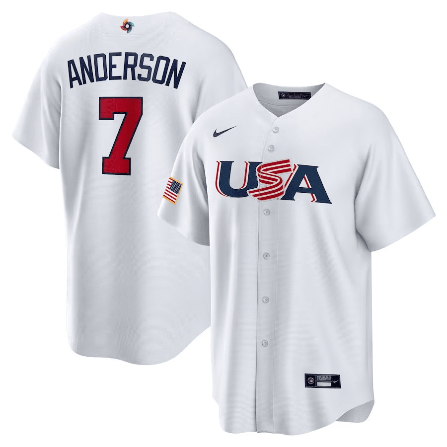 Tim Anderson Team USA white jersey