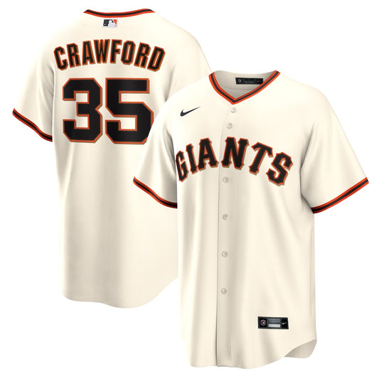 Brandon Crawford San Francisco Giants home cream white jersey