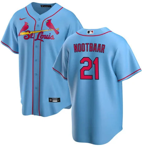 Lars Nootbaar St. Louis Cardinals light blue retro jersey