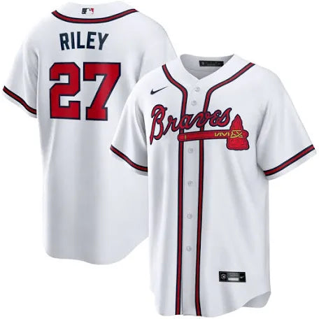 Austin Riley Atlanta Braves home white jersey