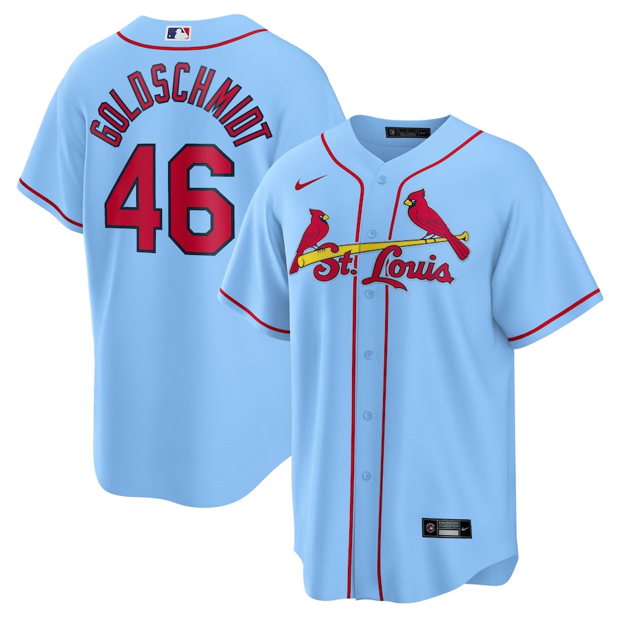 Paul Goldschmidt St. Louis Cardinals light blue retro jersey