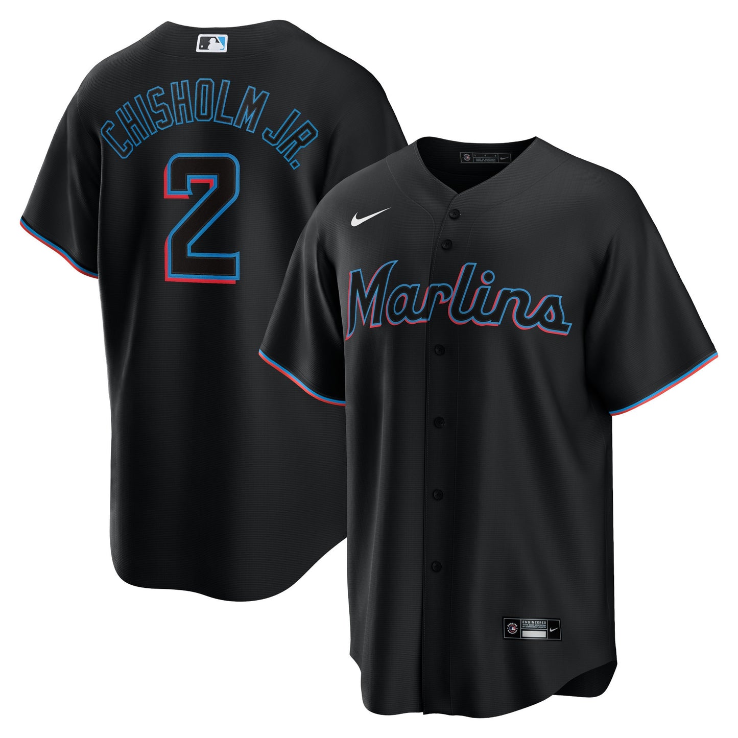 Jazz Chisholm jr Miami Marlins black jersey