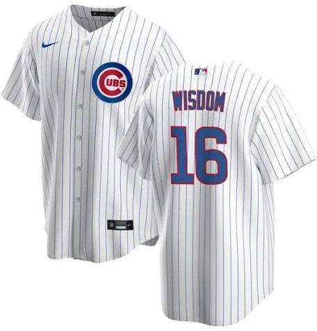 Patrick Wisdom Chicago Cubs home white jersey