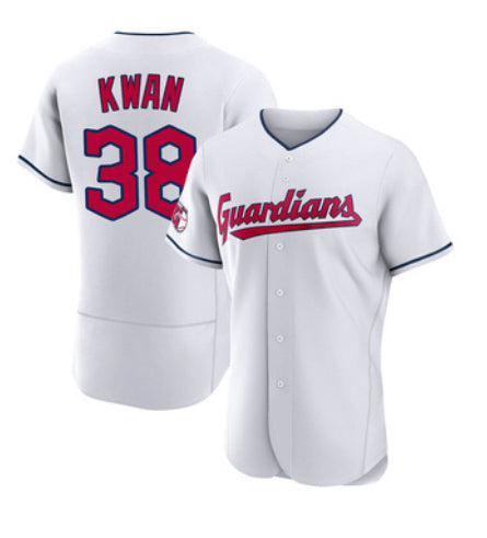 Steven Kwan Cleveland Guardians home white jersey