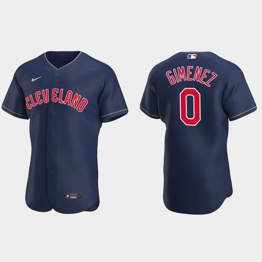 Andres Giménez Cleveland Guardians road blue alternate jersey