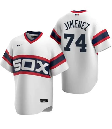 Eloy Jiménez Chicago White Sox white retro jersey