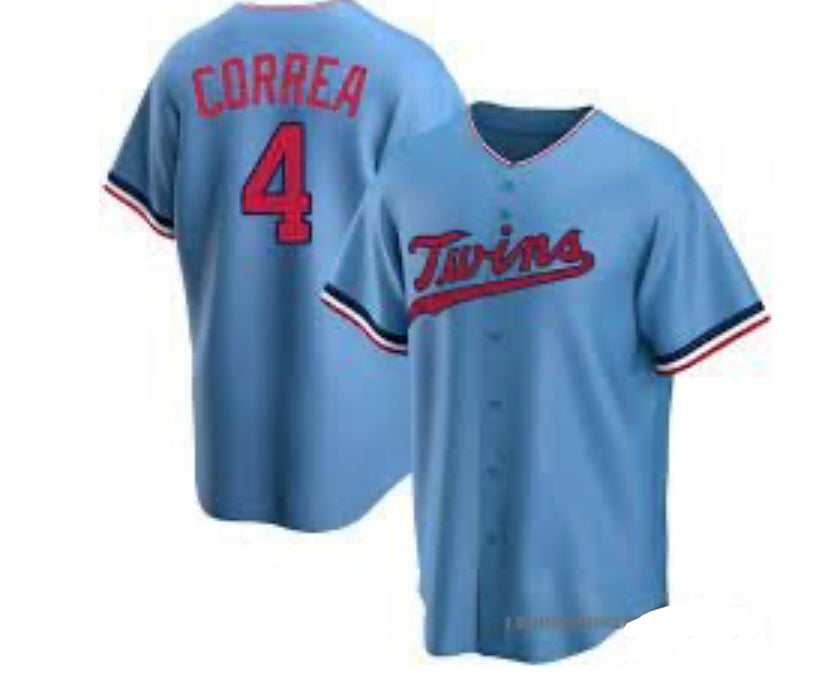 Carlos Correa Minnesota Twins light blue alternate jersey