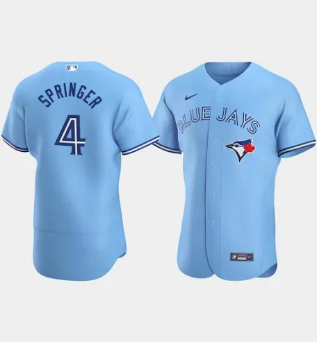 George Springer Toronto Blue Jays light blue alternate jersey