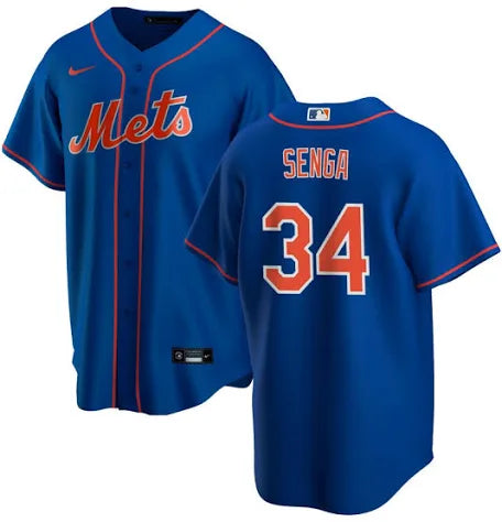 Kodai Senga New York Mets blue alternate jersey