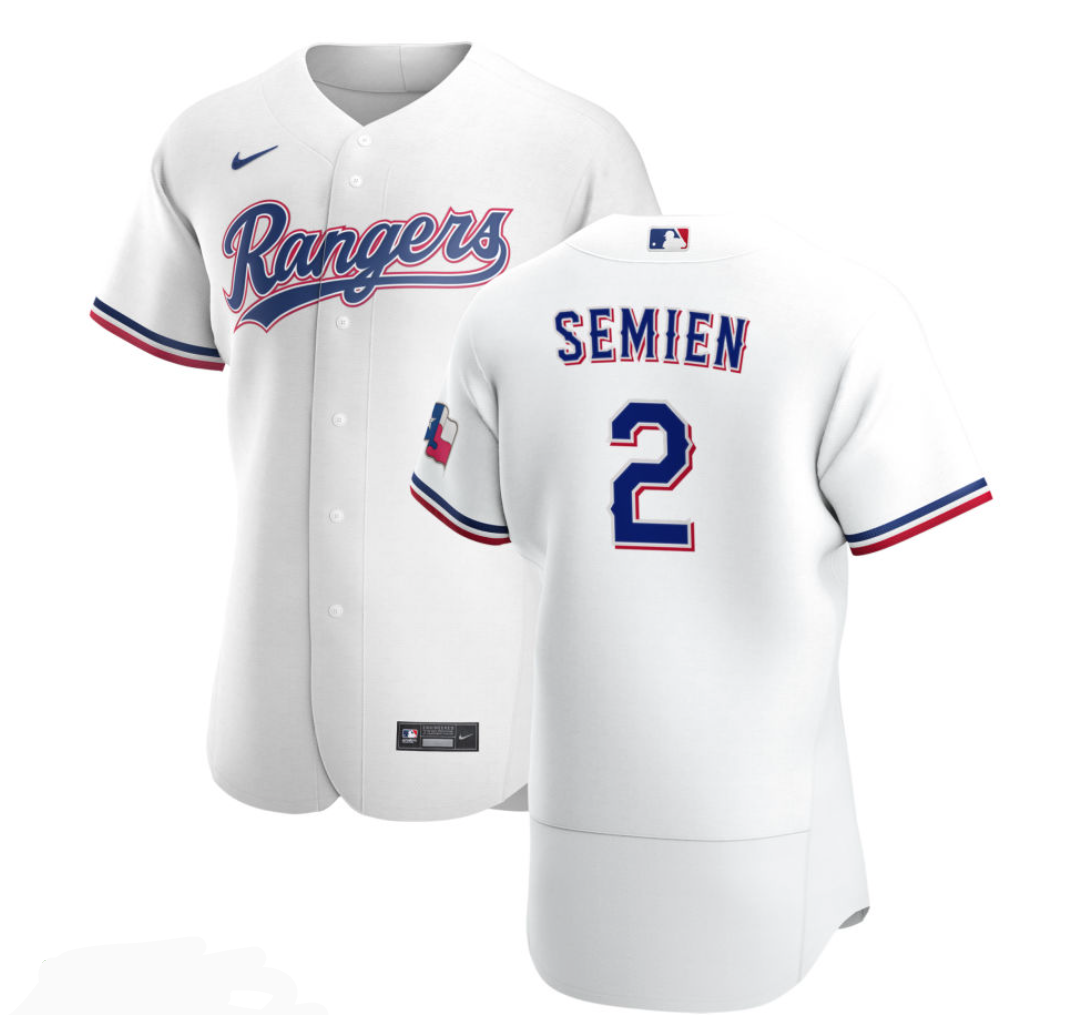 Marcus Semien Texas Rangers home white jersey