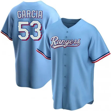 Adolis Garcia Texas Rangers light blue retro jersey