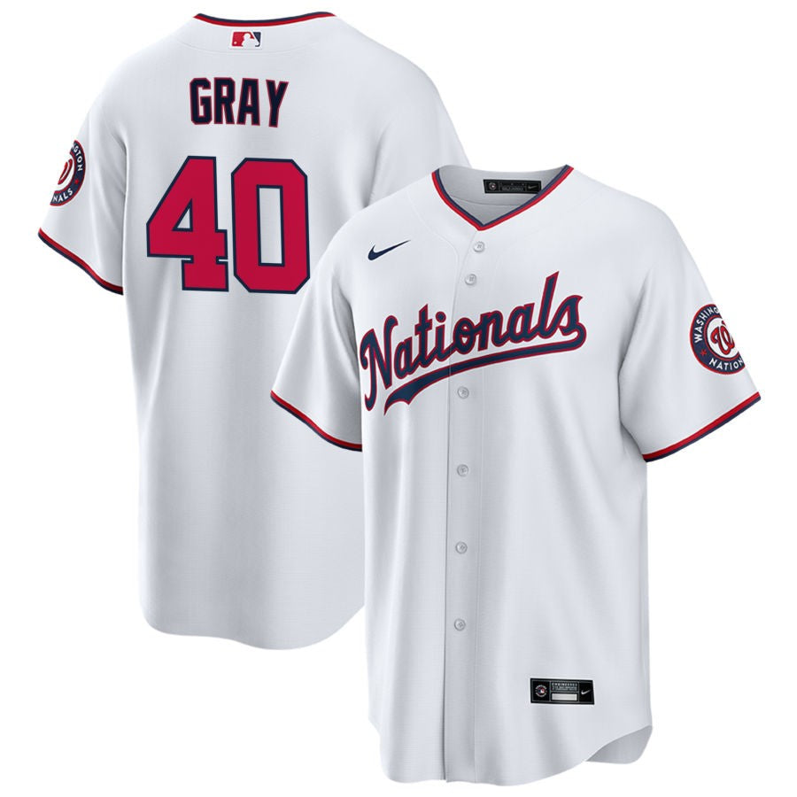 Josiah Gray Washington Nationals home white jersey